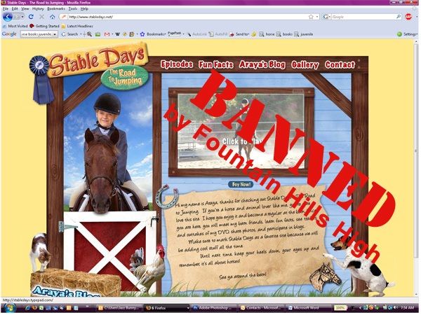 image of children's horse website