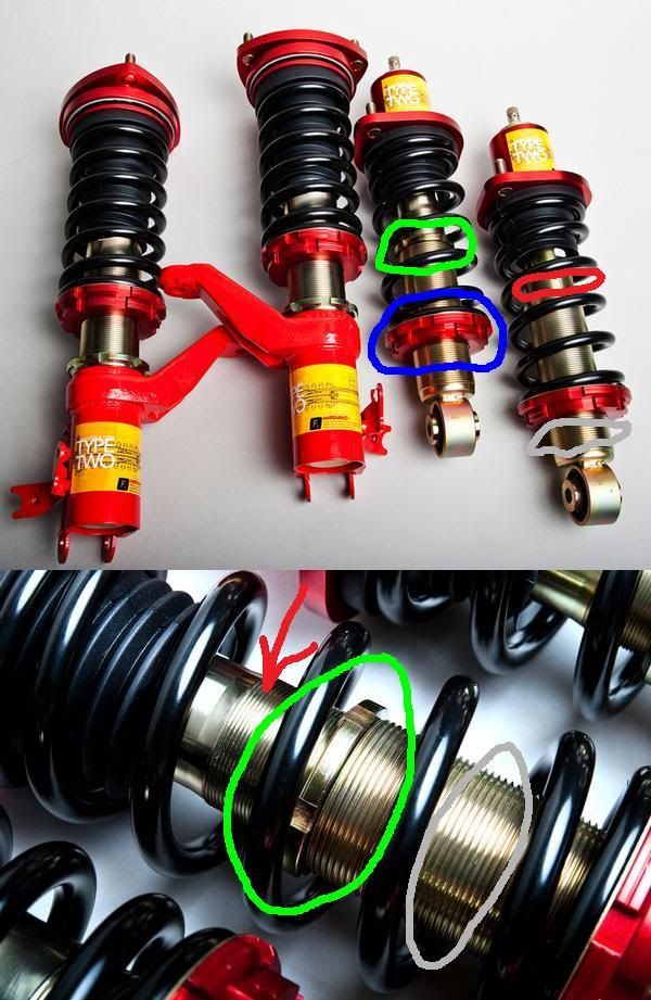 How to adjust height on independent height adjustment coilovers