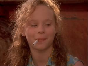 Thora Birch smoking a cigarette (or weed)
