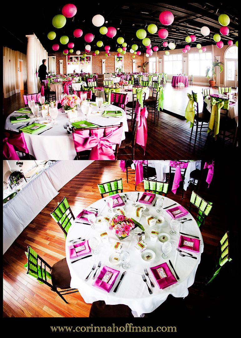 st. augustine fl wedding,corinna hoffman photography,hot pink,lime green,wedding colors