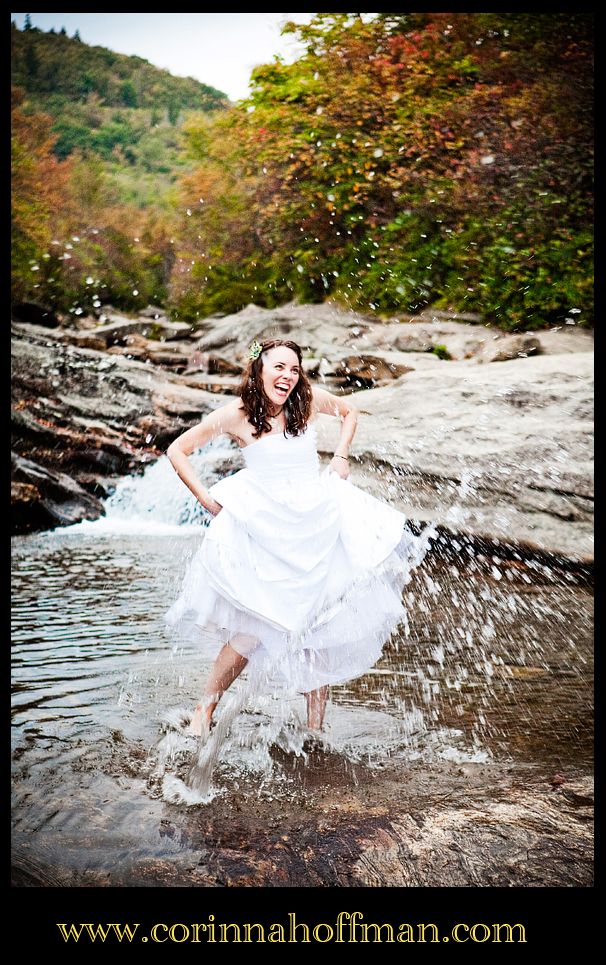 Asheville NC,Wedding Photographer,Corinna Hoffman Photography,Trash the Dress Photo Session,Graveyard Falls,Smokey Mountains,Blue Ridge Parkway