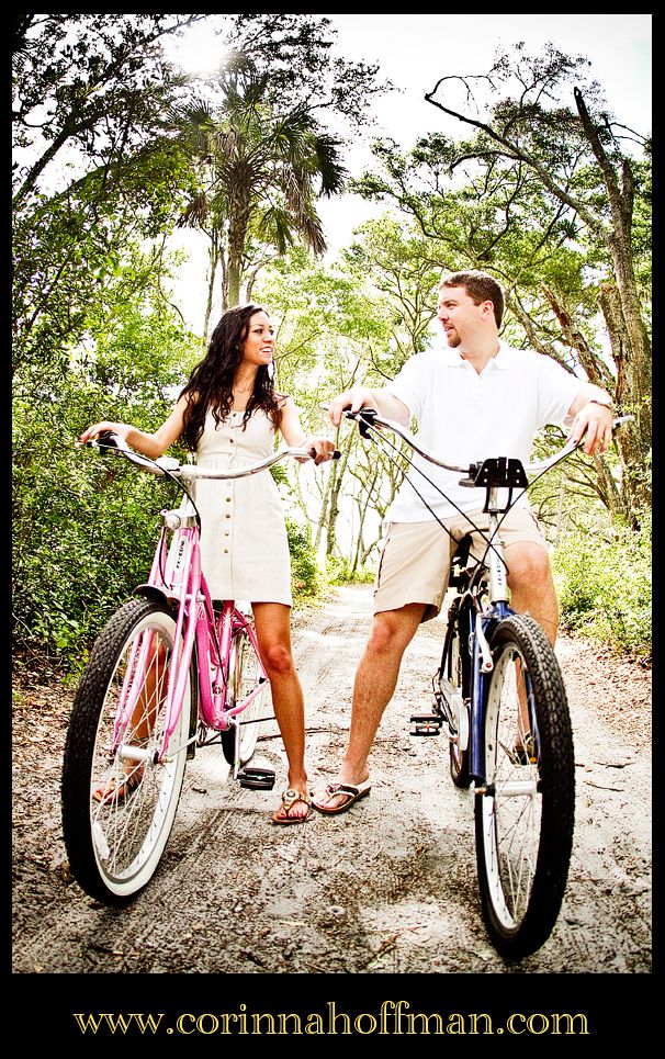 Jacksonville FL Wedding Photographer,Engagement Pictures,Beach,Bikes,Bubbles