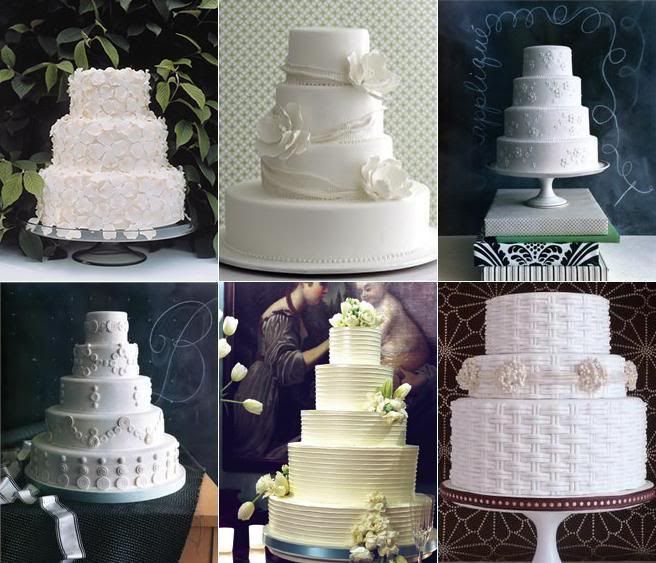 Although I personally like colorful ornate wedding cakes the allwhite 