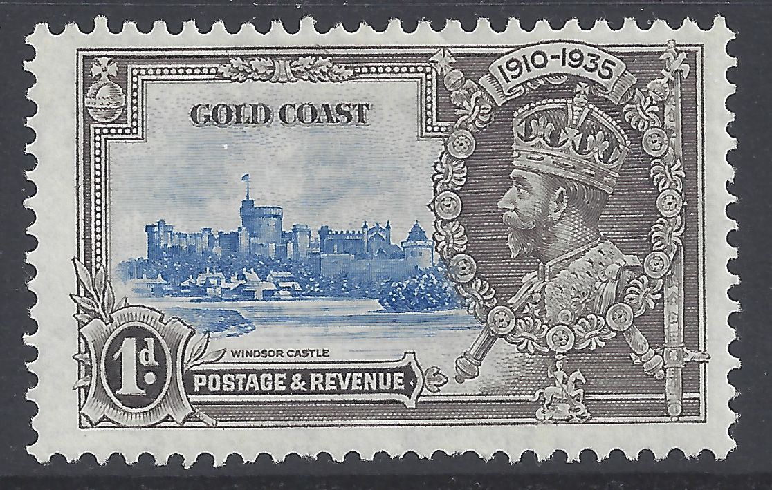 Gold Coast Stamp 1935 1d Jubilee Shifted Variety (SG113var) M