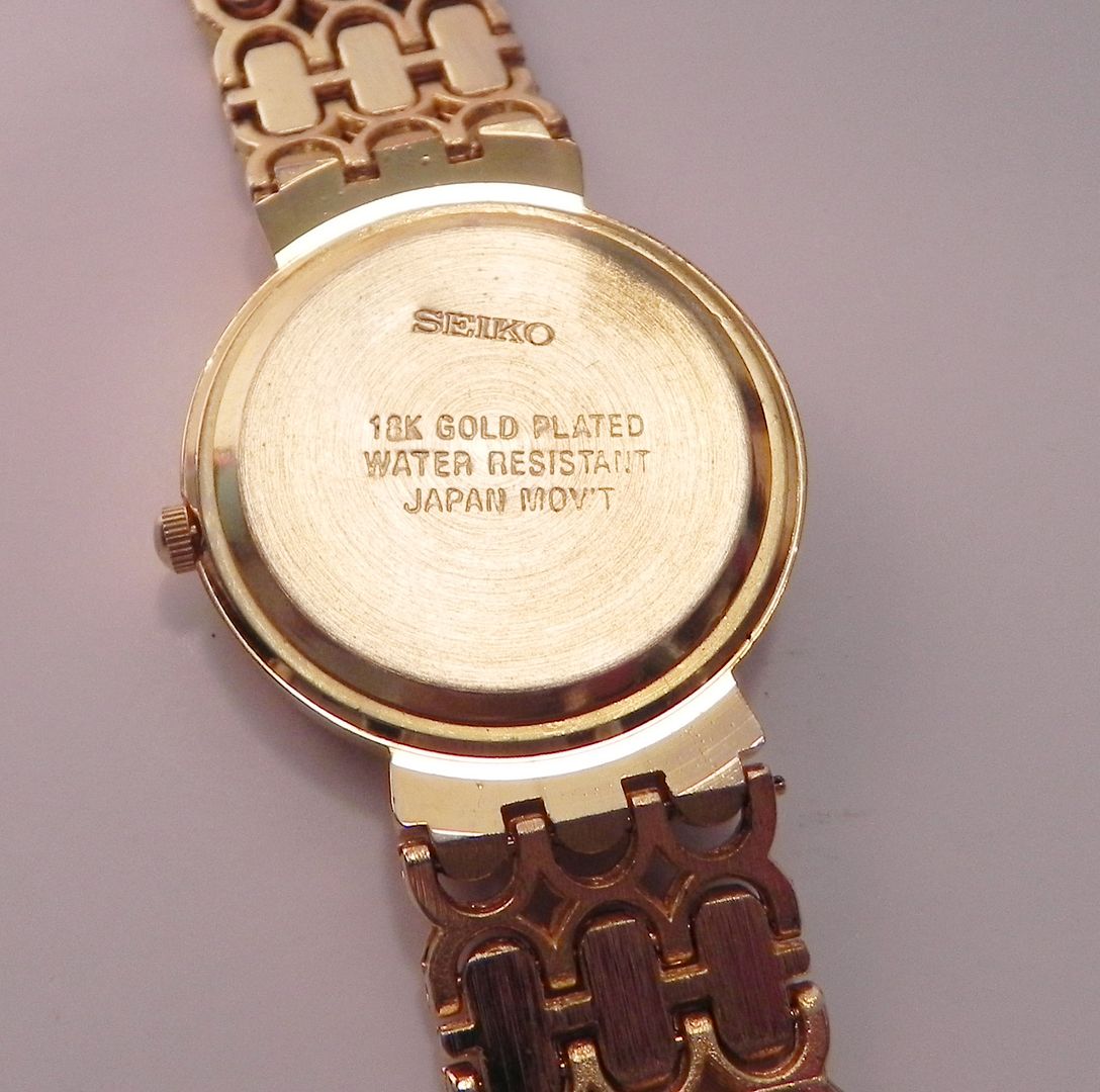 Vintage Seiko 18K Gold Plated Water Resistant Watch Japan Movement eBay