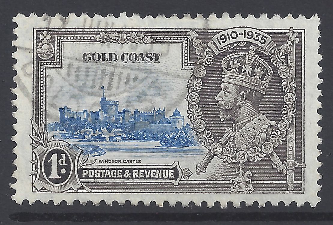 Gold Coast Stamp 1935 1d Jubilee Lightning Conductor (SG113var) VFU eBay