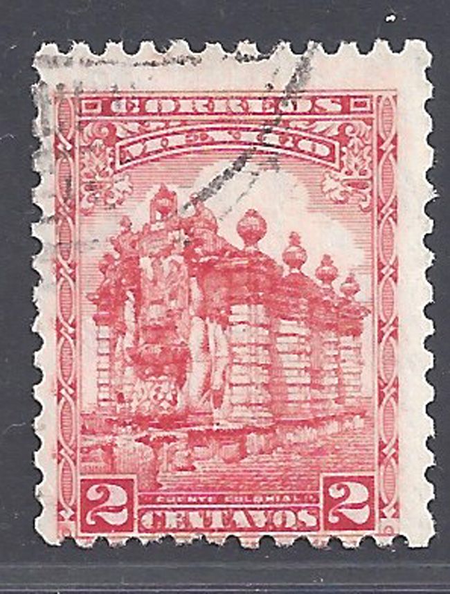 Mexico stamps 1937 2c scarlet with rare watermark + cert (735a) VFU