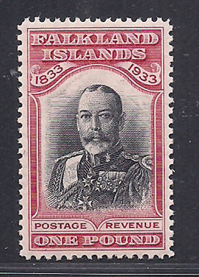 Falkland Islands Stamp £1 1933 Centenary SG 138 MNH £2,500