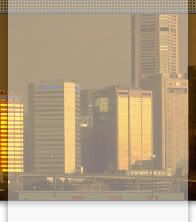 Montreal translucent city skyline graphic