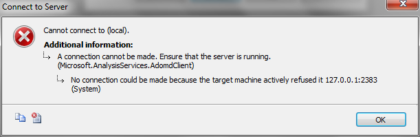 Analysis Service Error