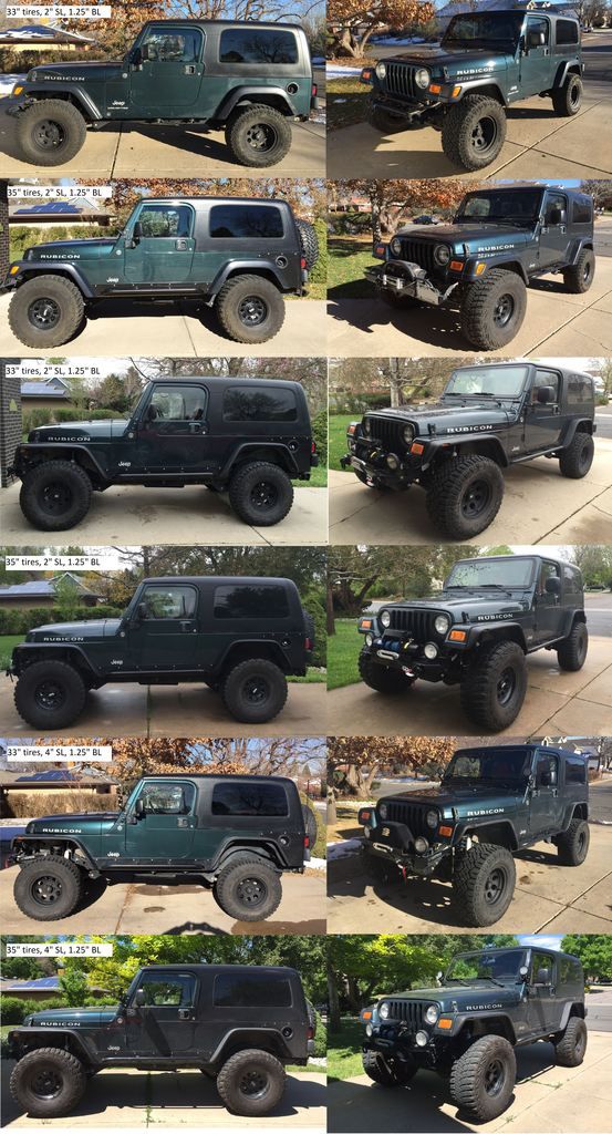 Lift comparison Jeep Wrangler Forum