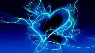 neon blue heart Pictures, Images and Photos