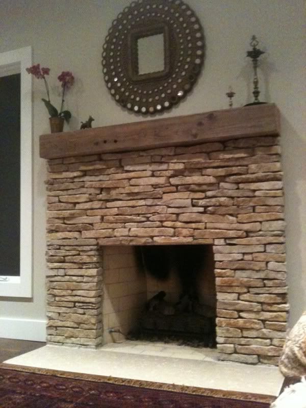 Stacked Stone For A Fireplace | Simple Home Decoration