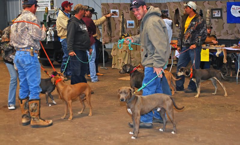 Robby and Patch welcoming the hunters after weigh-in.