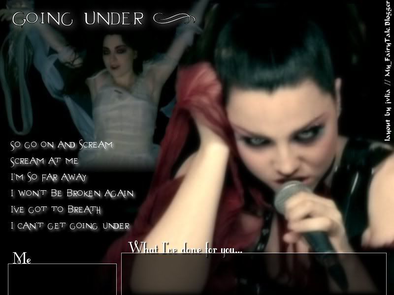 Evanescence Going Under Wallpaper