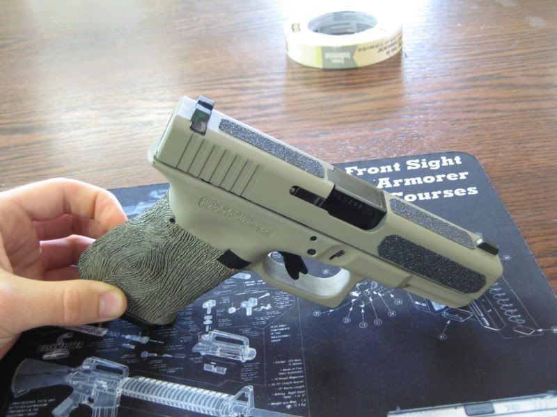 Painting glock frame.