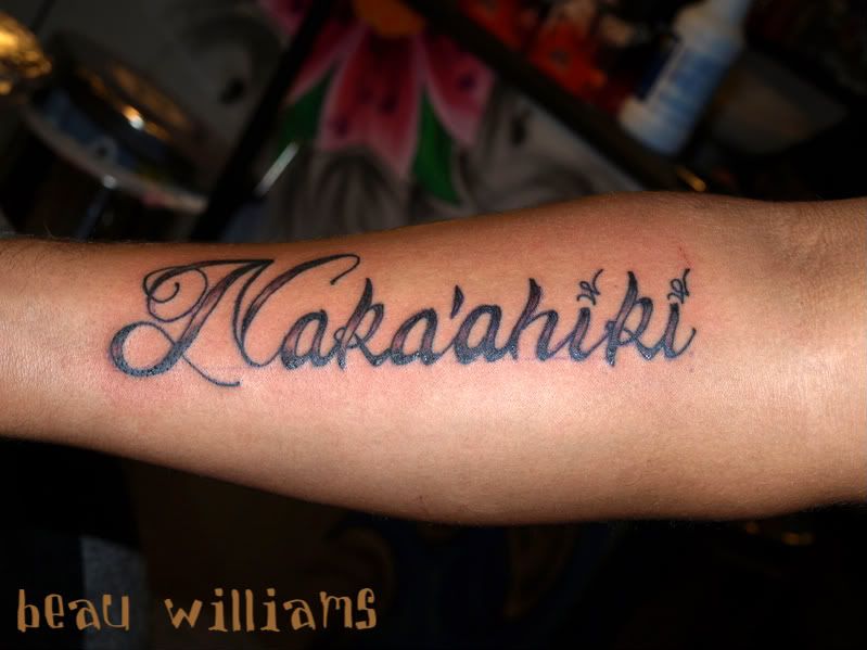 Beau Williams - Forearm Nakaahiki Cursive Photo by ...