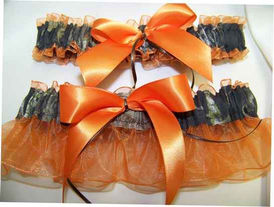 Details about Bridal Garter Set Camouflage Camo Blaze orang MOSSY OAK