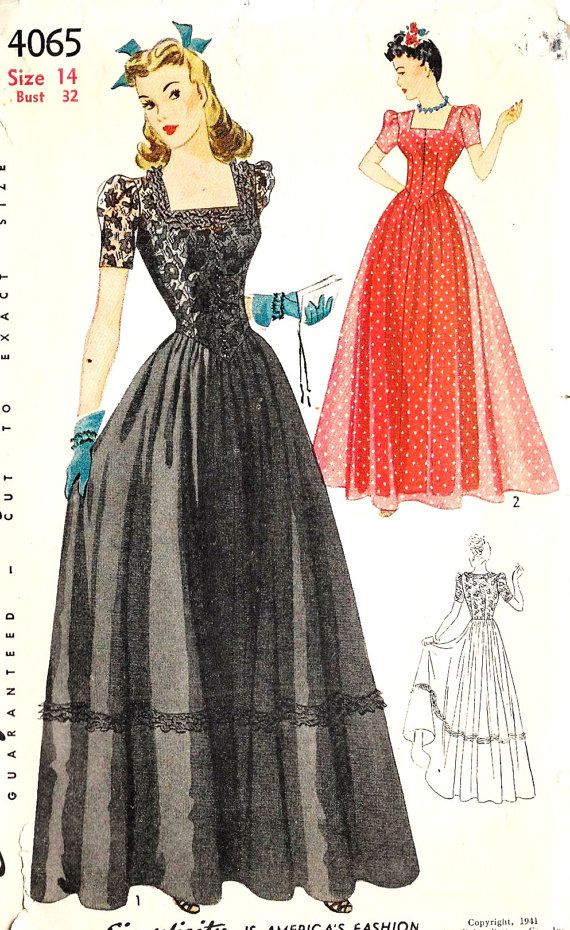 1940s evening fashion