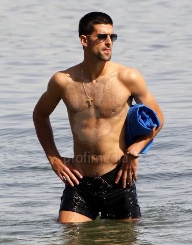 novak djokovic shirtless. Novak Djokovic shirtless at