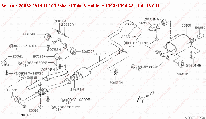 Nissan micra exhaust system diagram #8