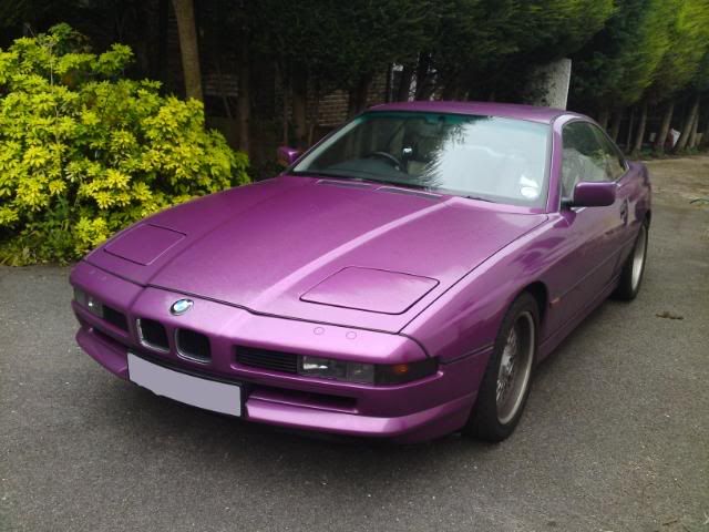 The owner informed me that it is 1 of only 2 fuschia pink BMW 8 Series' in