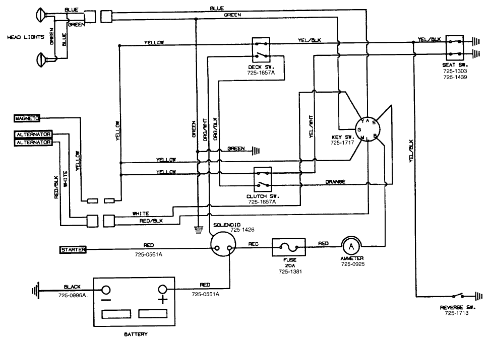 Huskee electrical issue in ignition circuit