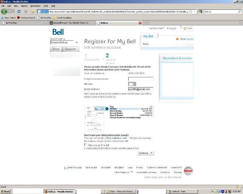 Bell Can't Link My Mobile Phone to Bell Account Online