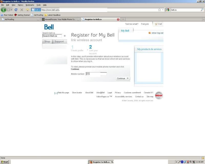 Bell Can't Link My Mobile Phone to Bell Account Online