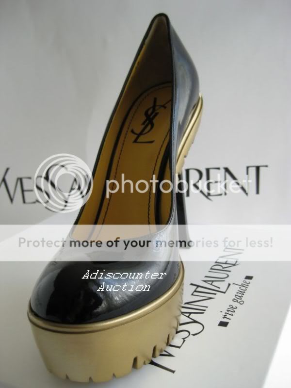 NEW IN BOX YSL YVES SAINT LAURENT TROOPER PUMPS PLATFORM SHOES 35 