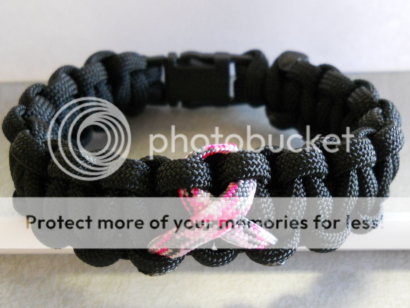 BREAST CANCER AWARENESS~ *PINK CAMO RIBBON* PARACORD BRACELET (FREE 