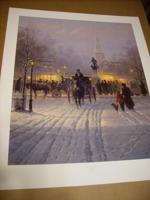 Harvey Winter Evening in Old Boston print 1269/2500  