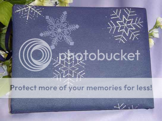 Exquisite Snowflake Navy Silver Guest Book WEDDING  